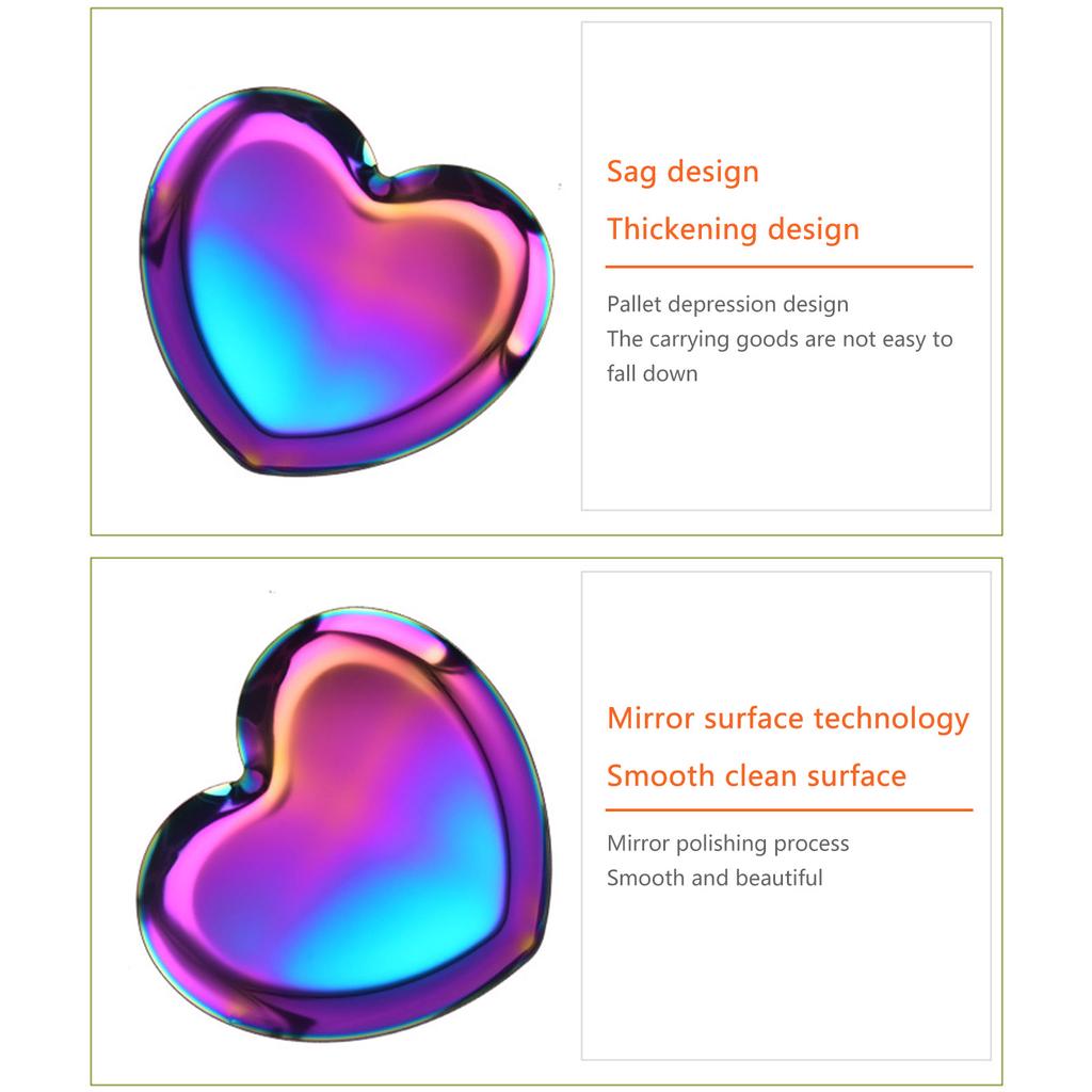 Подставка для украшений в форме сердца, подставка для ключей из нержавеющей стали, держатель для колец, органайзер для мелочей, подставка для тарелок и безделушек