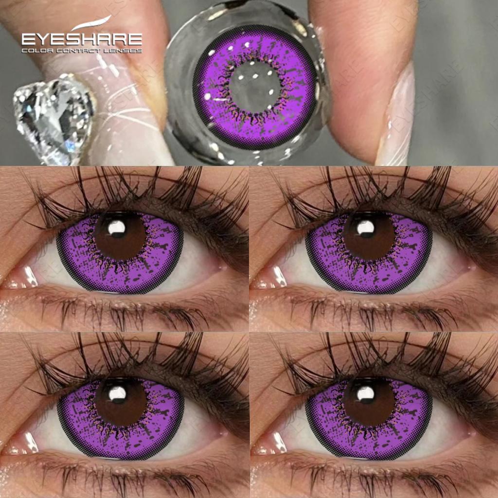Eyeshare 1Pair Halloween Colored Contact Lenses for Eyes Lenses Red Eye Contacts Blue Eye Lens Cosplay Color Contact Lenses