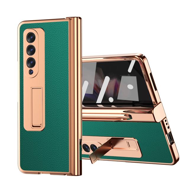 Кожаный чехол с полным защитным покрытием для Samsung Galaxy Z Fold 4 3 Fold4 Fold3 Fold2 Fold 2 5g, защитная пленка для держателя ручки