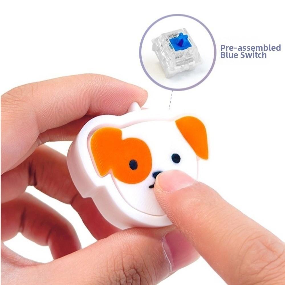 Cute Animal Shape Keychain PLA Bag Accessories Fashion Press Keyboard Keyring Kids