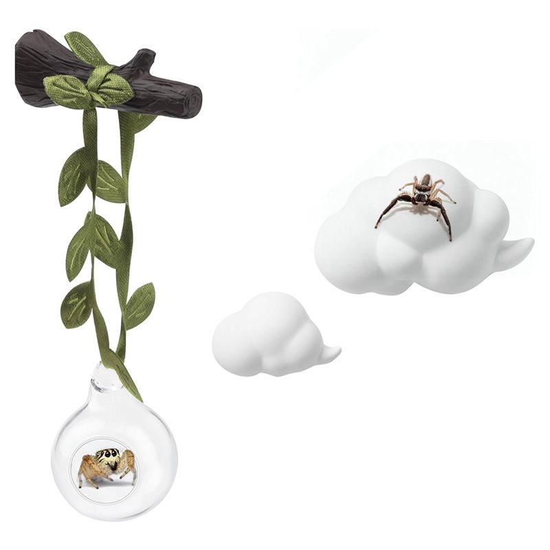 B-Est For Decorating For Jumper Spider Enclosure 4Pcs Jumping Spider Hide Glass Ball Habitat Cloud Platform Ledges