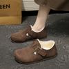 Queen Fan Retro Brown Platform Velvet Cotton Shoes Women's New Winter Warm and Non-slip Outer Wear