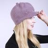 New Autumn and Winter Solid Color Plus Velvet Fashion Warm Ladies Cap Knitted Soft Rabbit Wool Beret
