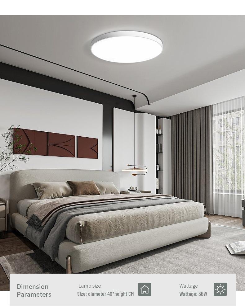 Умный светодиодный потолочный светильник для защиты глаз, спальня и гостиная, минималистичный дизайн Macaron