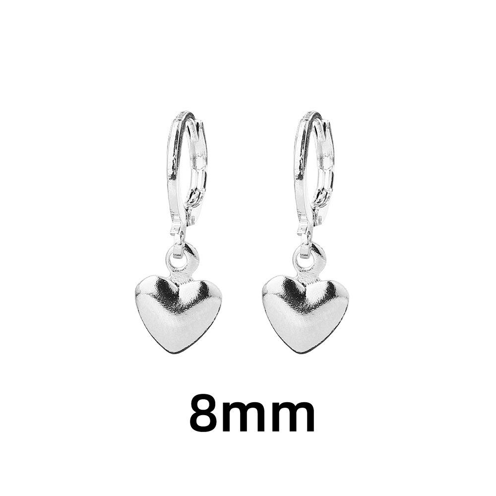 Глянцевые серьги-клипсы в форме сердца, Универсальные, Элегантные, Модный темперамент, Женственные серьги Iu в том же стиле, Простые и маленькие серьги с сердечками.