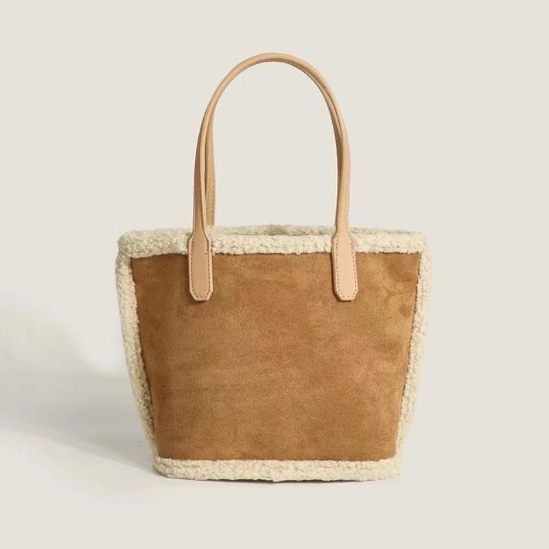 Plush Bag Women's Shoulder Bag Suede Matte Purse and Tote Bag Women's Designer Bag Mom Kid Bag