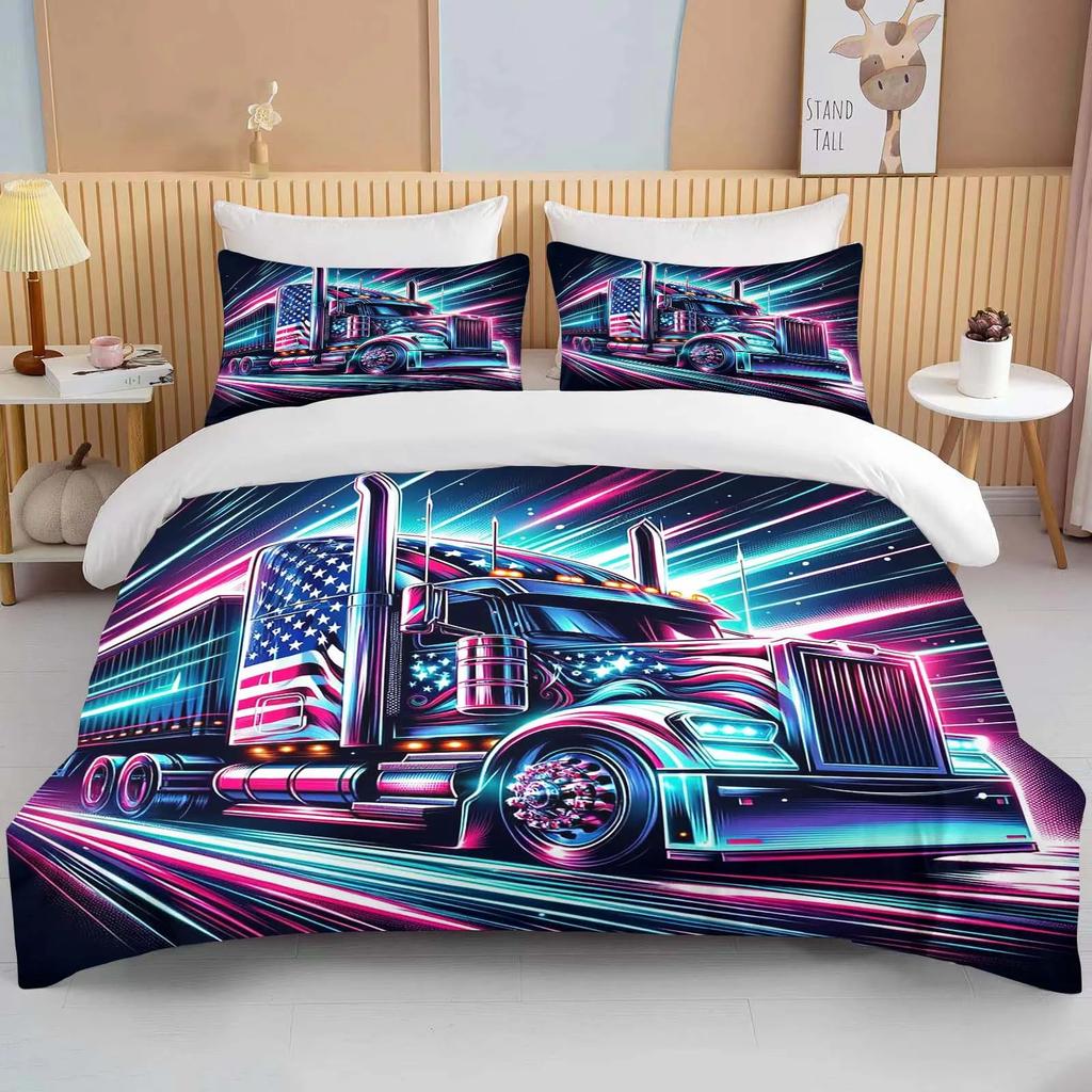 Комплект постельного белья Great American Truck Eagle из 3 предметов, 10 размеров: одеяло, покрывало, комплект для двуспальной и большой кровати, для детей и мальчиков, домашний текстиль, подарок.