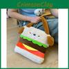Dog Hamburger Plush Backpack Large Capacity Handbag Cute Kids Gift Birthday