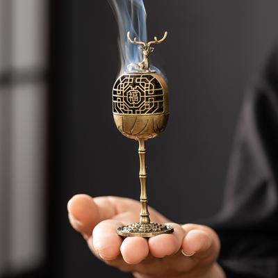 Ретро Сплав Полый Аромалампа Для Благовоний В Помещении Высокая Ножка Домашние Аромааксессуары Украшение Комнаты Китайский Древний Аромадиффузор