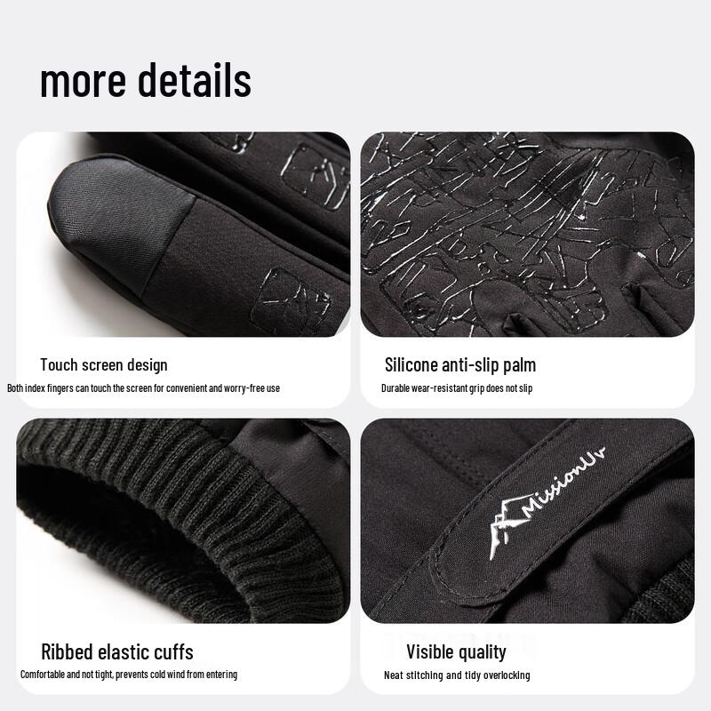 MISSION Мужские зимние уличные перчатки с сенсорным экраном