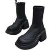 Winter Platform Chunky Fashion Women Ankle Boots Designer Leather High Heels Shoes 2025 Trend Goth Pumps Motorcycle Botas Mujer