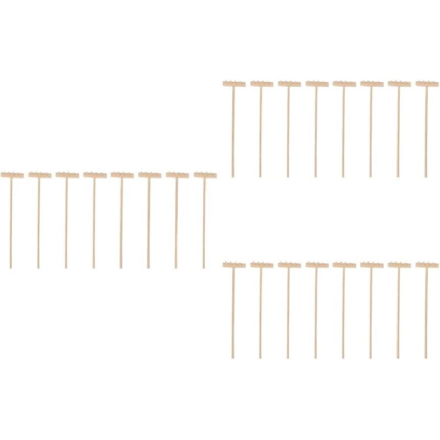 Sewroro Mini Zen Sand Rakes Miniatures 48 Pcs Zen Rake Mini Zen Garden Rakes Meditation Sand Desktop Sand Box Accessories Garden Rake Dining Table
