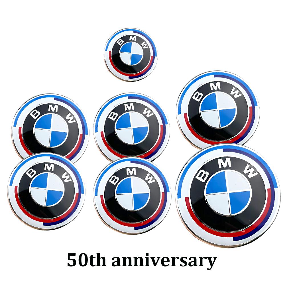 7Pcs Car Hood Front Rear Trunk Emblem Badge For BMW original Logo all black E36 E46 E53 E90 E60 E93 E87 G01 G20 X3 X5 F30 F20 X6