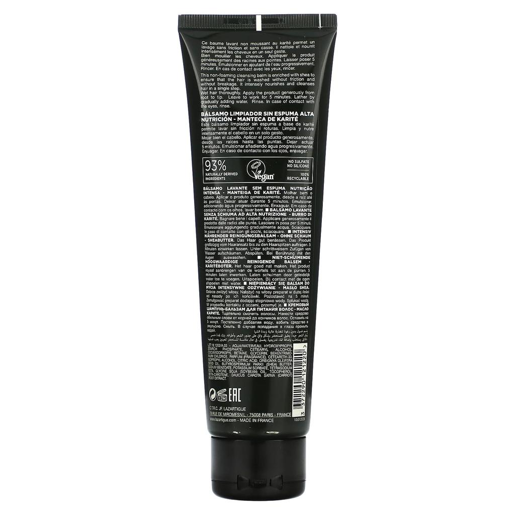 LAZARTIGUE Nourish 2 IN 1, высокопитательный сырой шампунь, для сухих и жестких волос, 5,1 жидких унций (150 мл)