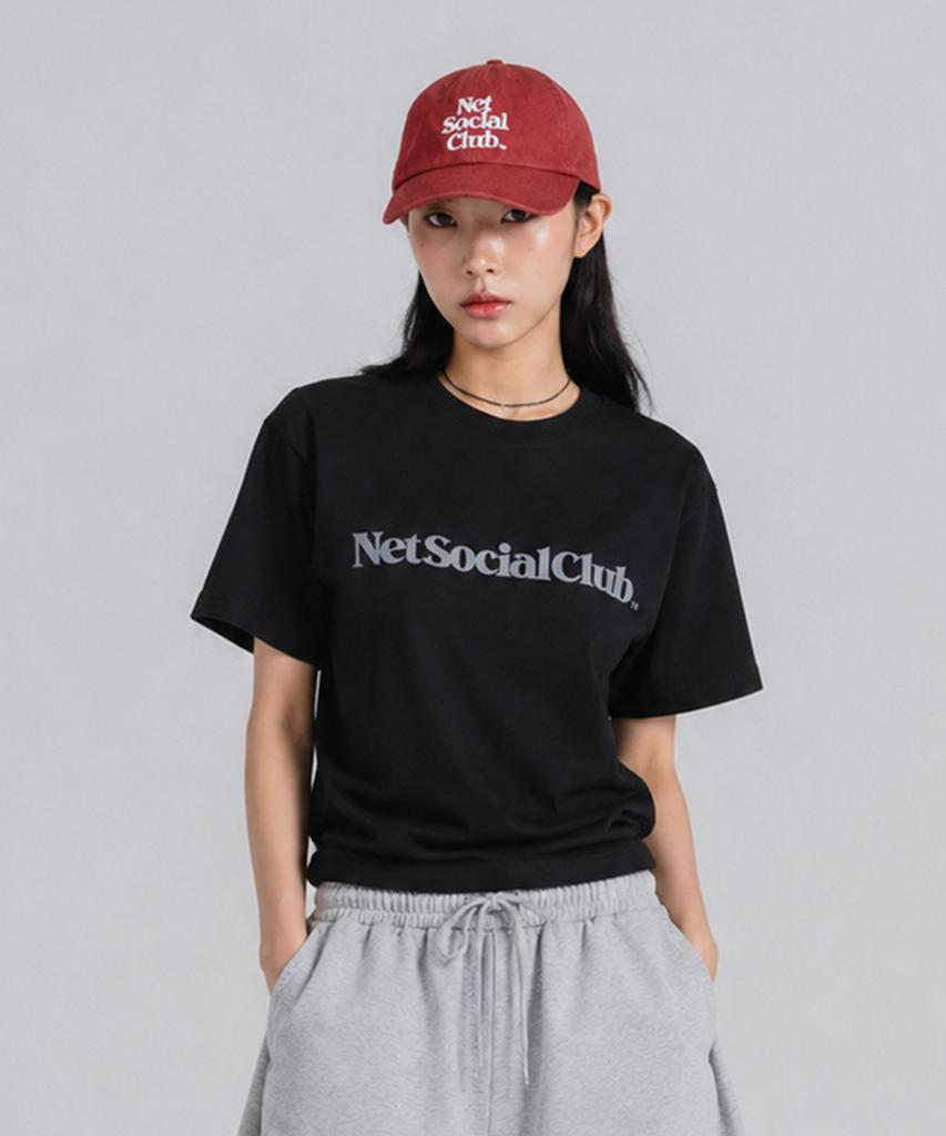 NET SOCIAL CLUB Vivid Straight Logo Tee (Black)