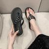 Fashion and Versatile High-end Cool Slippers Flat Bottom 2025 Summer New Flip-flops with Skirts Internet Celebrity Outer Wear Women