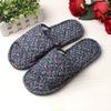 Small Floral Three-layer Thickened Fabric Slippers Home Indoor Rubber Bottom Men and Women Couples Four Seasons Mopping Wooden Floor