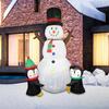 Christmas Inflatable Snowman Outdoor Decoration for Indoor Family EU Adapter