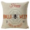 Halloween Pillow Cover Linen Pumpkin Text Sofa Cushion Cover Home Living Room Waist Cushion