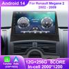 Автомобильное радио Авторадио для Renault Megane 2 2002 - 2009 Беспроводной экран Carplay Android Auto Stereo GPS Navi FM RDS 4G WIFI Нет 2DIN
