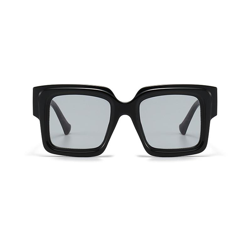 SHAUNA Fashion Oversized Square Candy Color Women Sunglasses Retro Clear Light Gray Eyewear Men Green Pink Wide Legs Sun Glasses