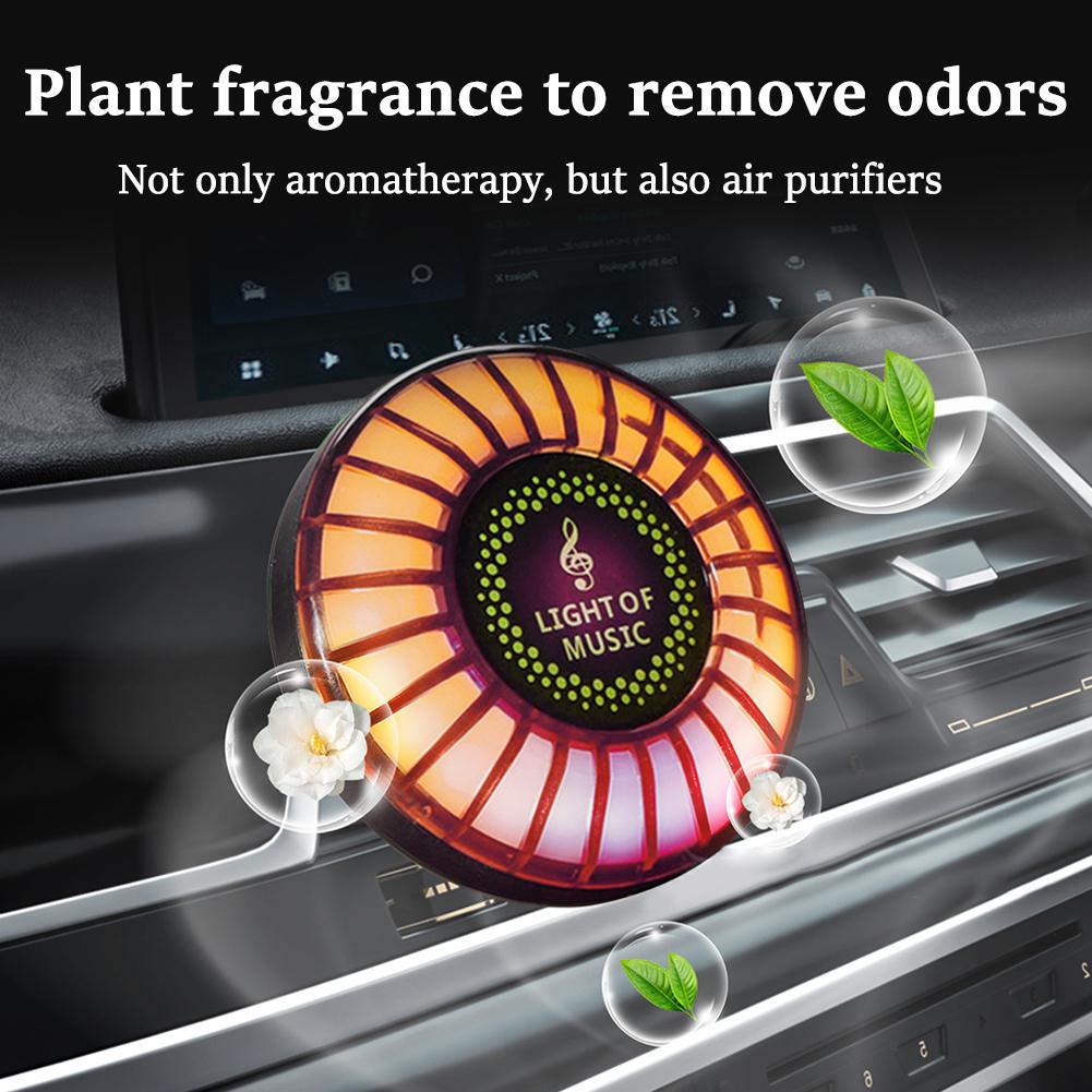 Car LED Sound Control Pickup Rhythm Lights Air Freshener RGB Voice Activated Atmosphere Rhythm Light APP Control Multi-Color