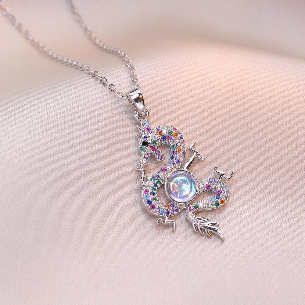 Роскошное ожерелье с подвеской в ​​виде дракона для женщин, новинка 2024 года, цепочка из нержавеющей стали, ювелирные изделия, аксессуары для вечеринок