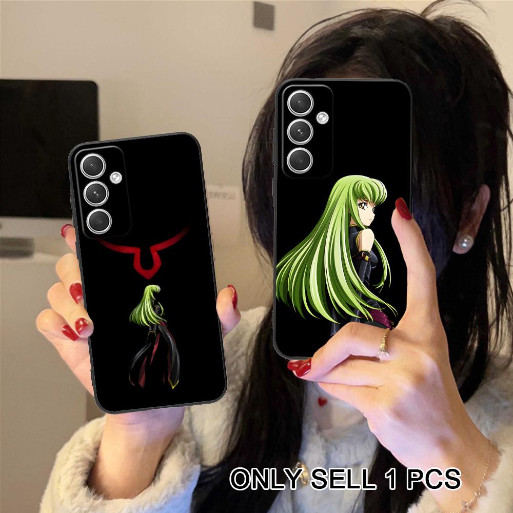 Аниме Неон C.C Чехол для телефона Samsung Galaxy S26 S25 S24 S23 S22 S21 S20 Note20 Plus FE Ultra Мягкий ТПУ Ударопрочный Чехол