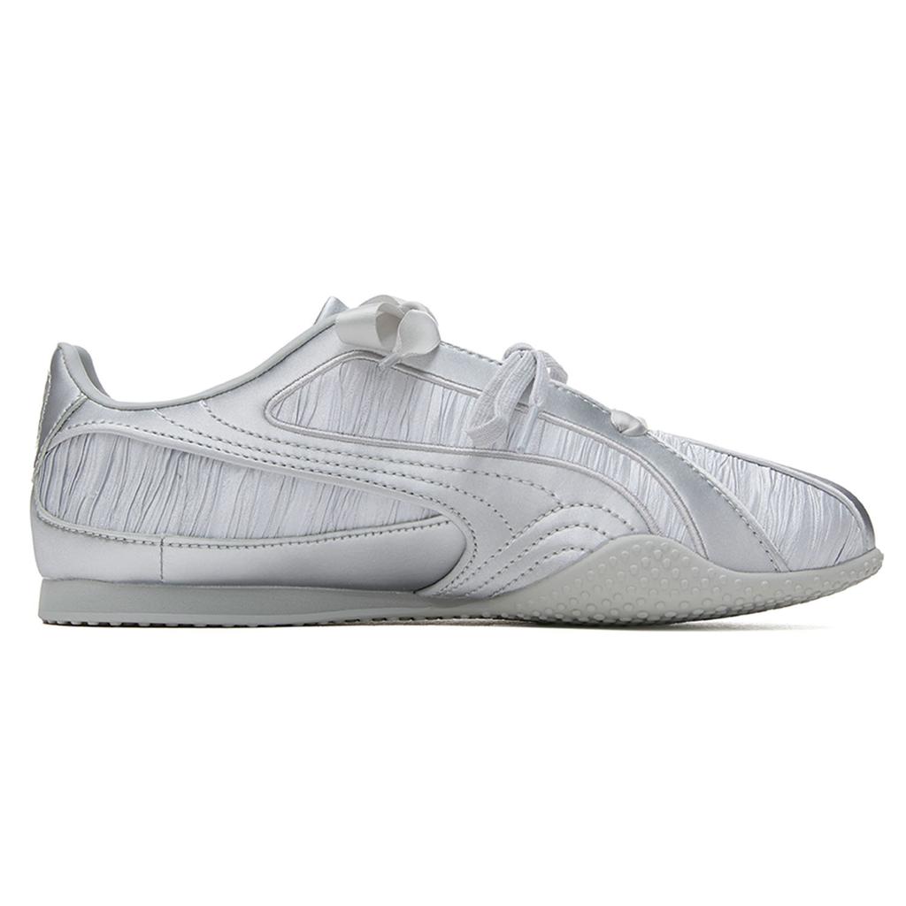 Puma Bella V2 Glam Весна Лето Прохладные Кроссовки на Тонкой Подошве Тренировочные Мятые Шелковый Сатин Повседневные Низкие Кроссовки Унисекс Серебряный 406796-03