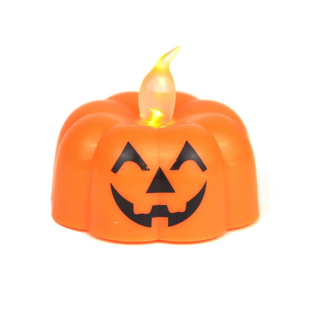Halloween Autumn Pumpkin Tea Light LED Electronic Tea Wax Lights For Halloween Party Decoration