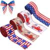 1 Roll 4 Of July Stars And Stripes Ribbon Blue Red White Ribbon Independence Day Decor For Diy Patriotic Party Crafts Packages