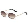 Trend Oval Sunglasses Women Light Luxury Brand Designer Punk Gold Metal Frame Fashion Sunglasses Uv Protection Lentes
