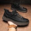 Модные новые мужские дорожные повседневные туфли, повседневные туфли для ходьбы, трендовые и универсальные спортивные кожаные туфли, модная рабочая обувь