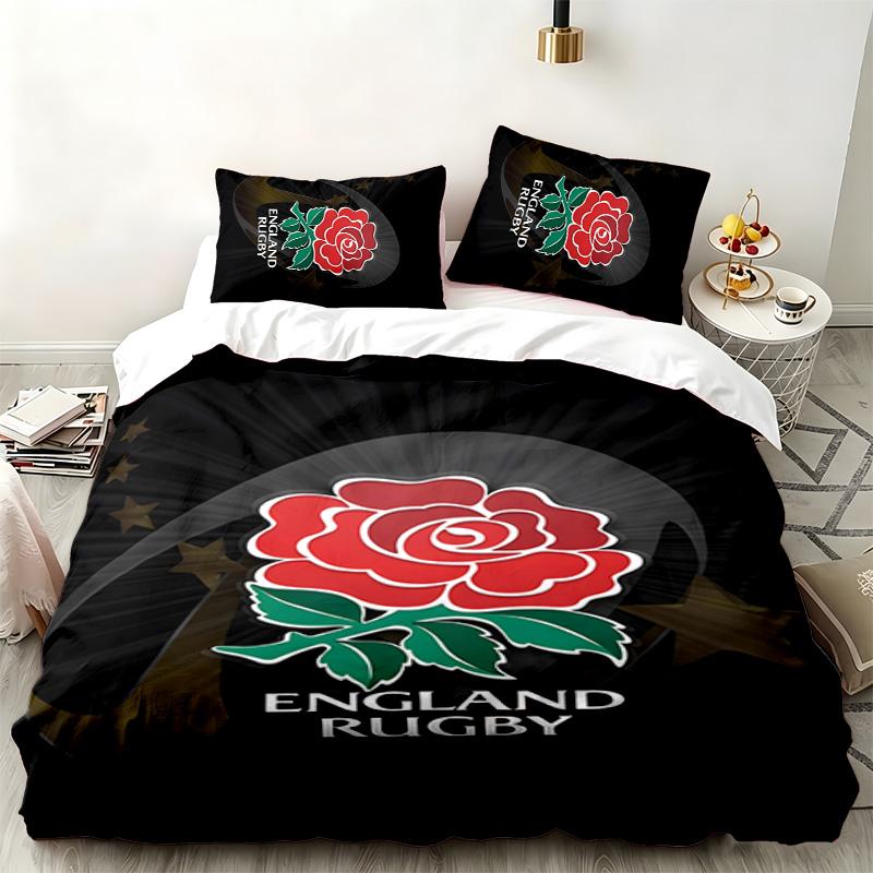 England rugby 3pc set Perfect for bedroom use Comfortable bedding set includes a duvet cover and two pillowcases Ideal birthday or Christmas gift