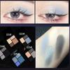 4 цвета Punk Smokey Matte Glitter Eyeshadow Long Lasting Shimmer Eye Shadow Makeup Palette Cool Toned Black Blue Eye Pigment