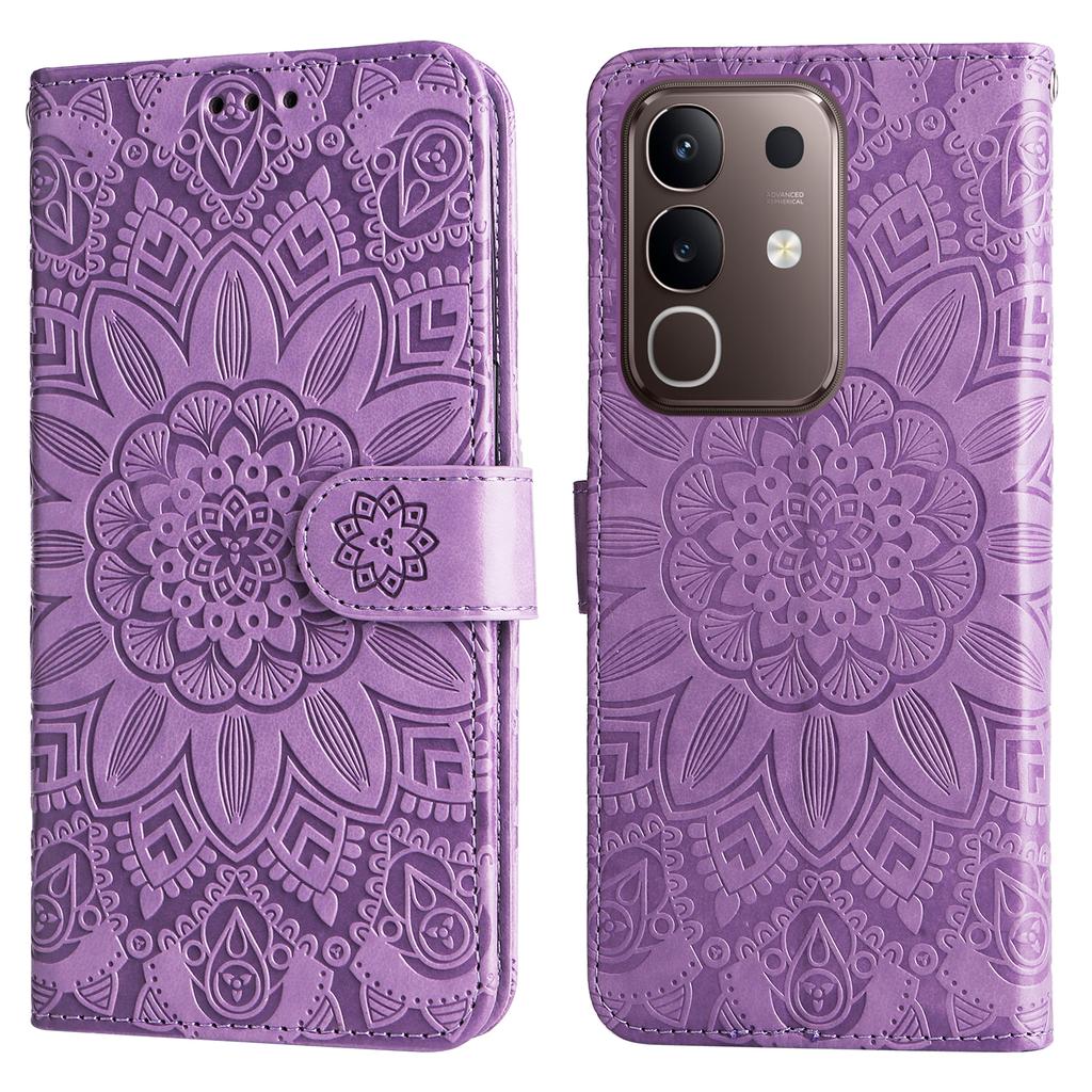 For vivo Y29 4G Case Sunflower Imprint Leather Wallet Phone Cover