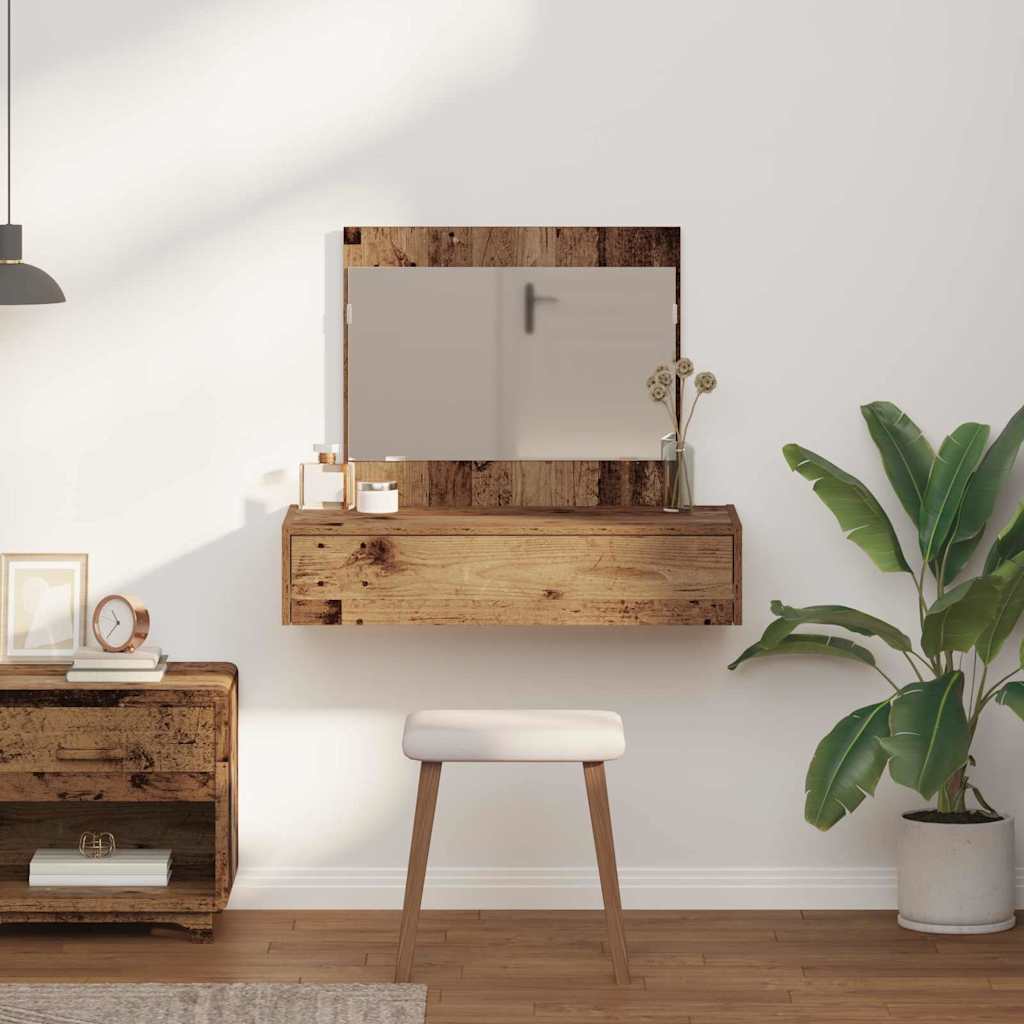 Makeup Table with Drawers Brown 83 x 40 x 70 cm Engineered Wood