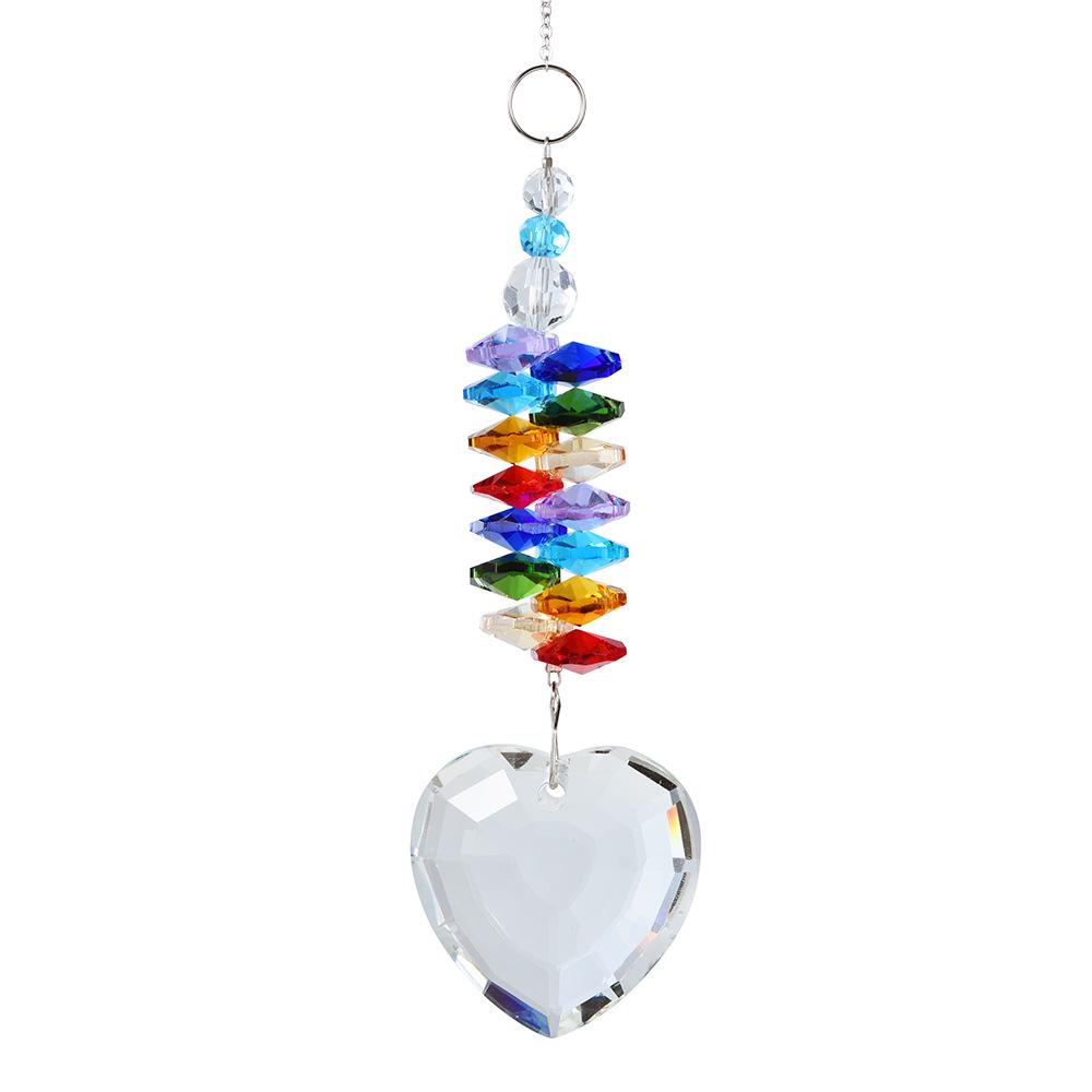 Rainbow Love Crystal Suncatcher Set - Three-Piece Crystal Ball Decor