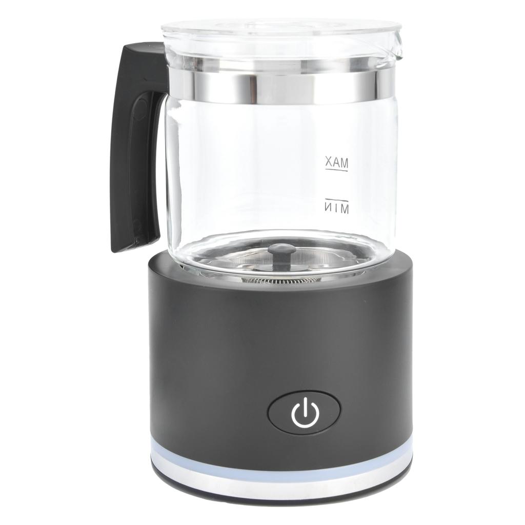 Подогреваемый стеклянный вспениватель молока, съемный автоматический электрический вспениватель горячего и холодного молока для кофе латте