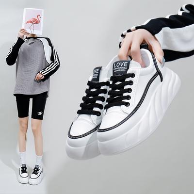 INS белые туфли для студентов, корейский стиль, женская модная весенняя новая дышащая повседневная обувь с толстой подошвой, увеличивающая рост, уличная стрельба Ws809