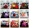 3D Romantic Flower Bedding Set Rose Down Duvet Cover 2/3 Pieces Microfiber Fabric DE135 * 200 Full Size Soft Bedroom Decoration