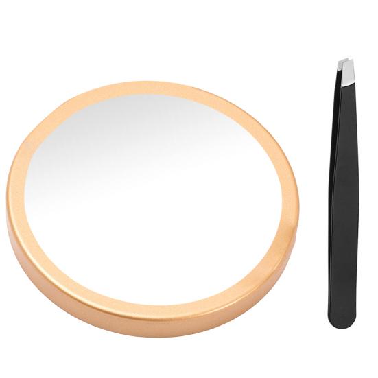 Портативное 30-кратное увеличительное косметическое зеркало, пинцет на присоске, портативное зеркало для макияжа с лупой для путешествий