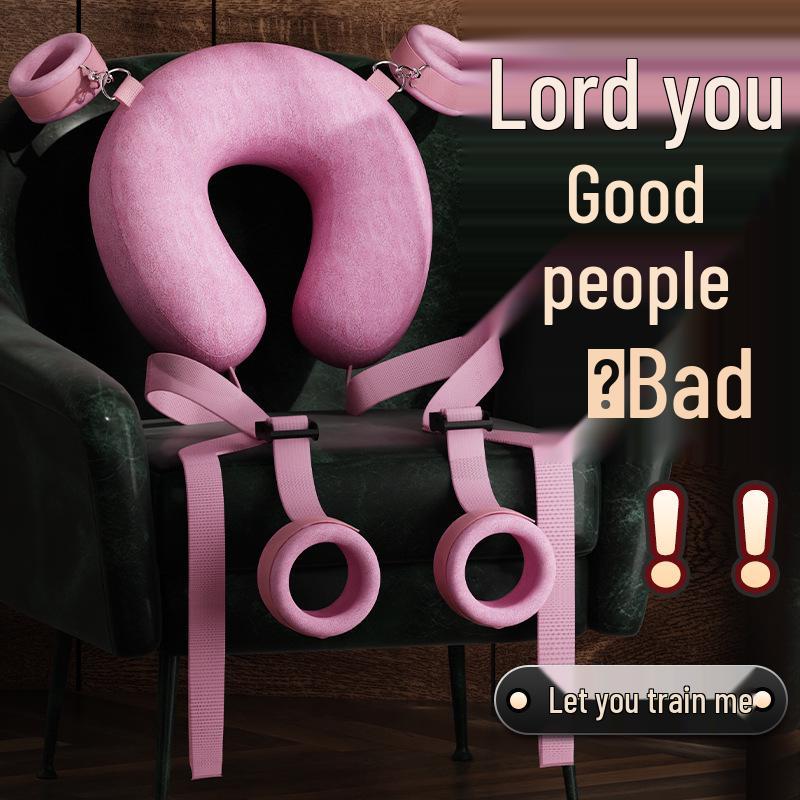 Deba Adult Split Leg Pillow & Handcuffs Set for Bedroom Fun