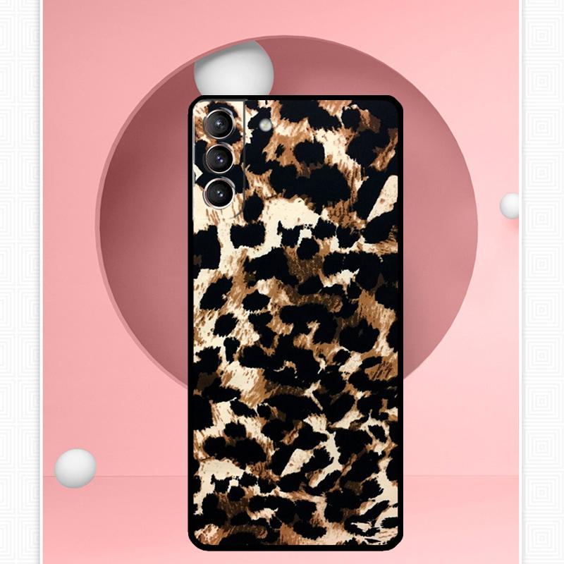 African Leopard Print Cover For Samsung Galaxy S23 S24 Ultra S8 S9 S10 S22 Plus Note 10 20 Ultra S20 S21 FE Case