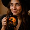 Witch Cauldron Mug, Personalized Witch Brewing Cauldron Pottery Mug, Witch Mug Halloween Coffee Mug, Give You A Brewing Mug Gift