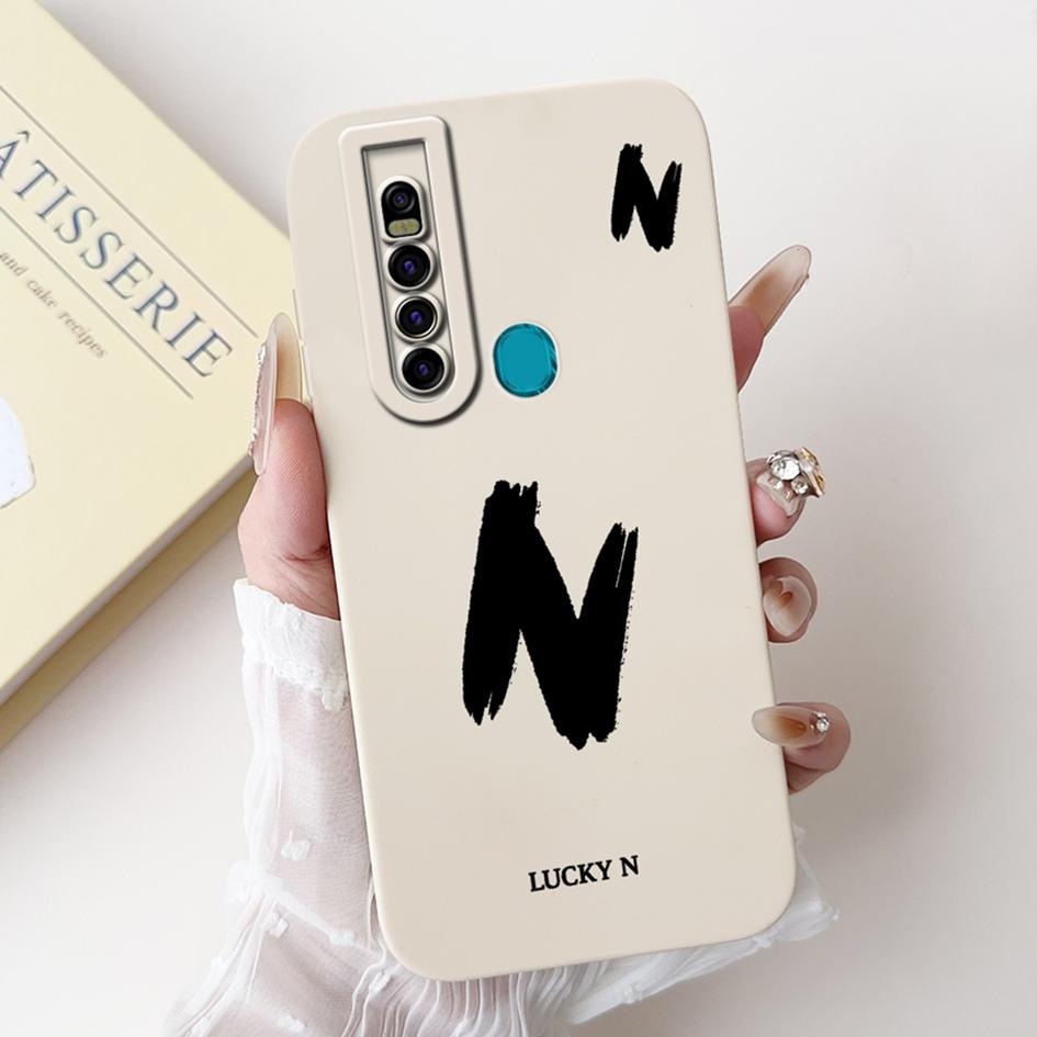 For Tecno Camon 15 Pro Case CD8 Luxury A Z Initial Letters Soft Silicone Bumper For Tecno Camon 15 Premier Camon15 Air CD6 Shell