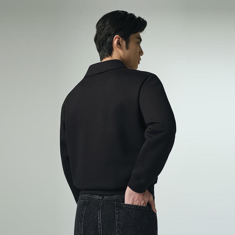 Lilang Men's Cotton Blend Casual Long Sleeve Polo Shirt