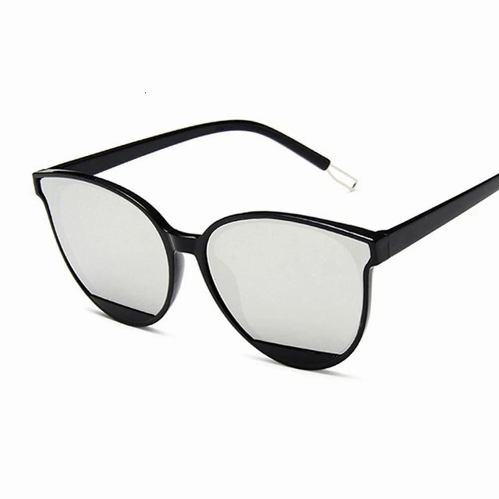 New Vintage Frame Classic Sunglasses Women Uv400 Protection Eyewear Mirrored Reflective Lens