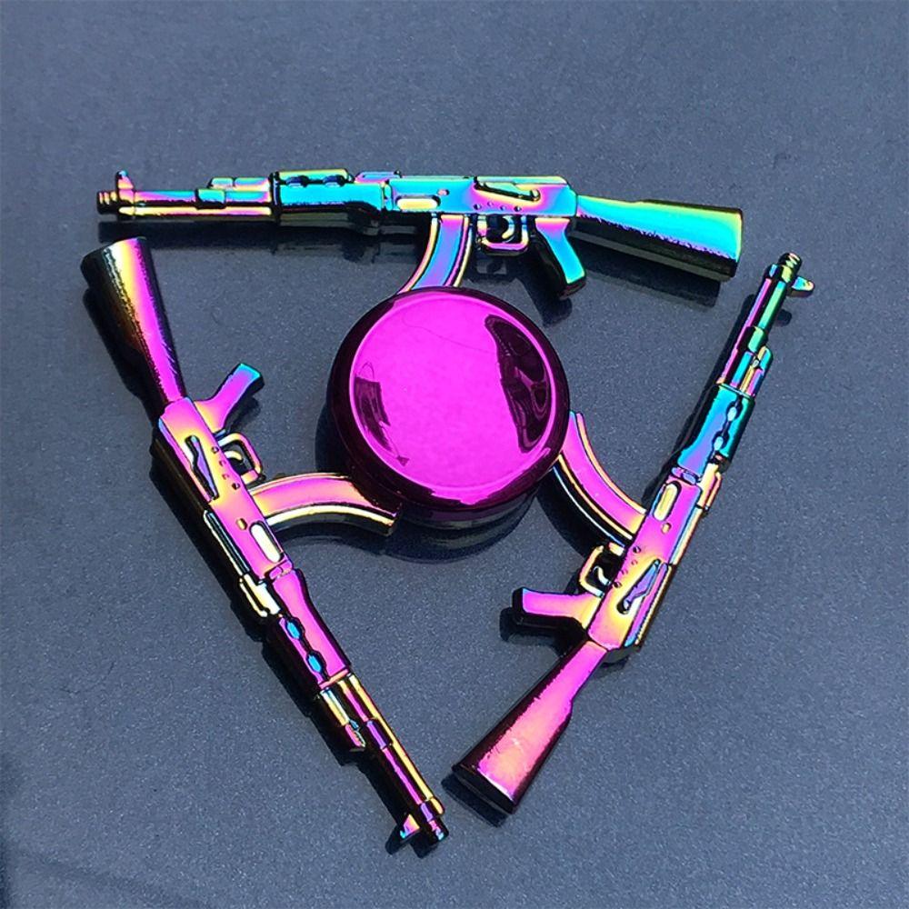 Малошумный металлический радужный пальчиковый спиннер из цинкового сплава с гироскопическим наконечником для рук, детские подарки