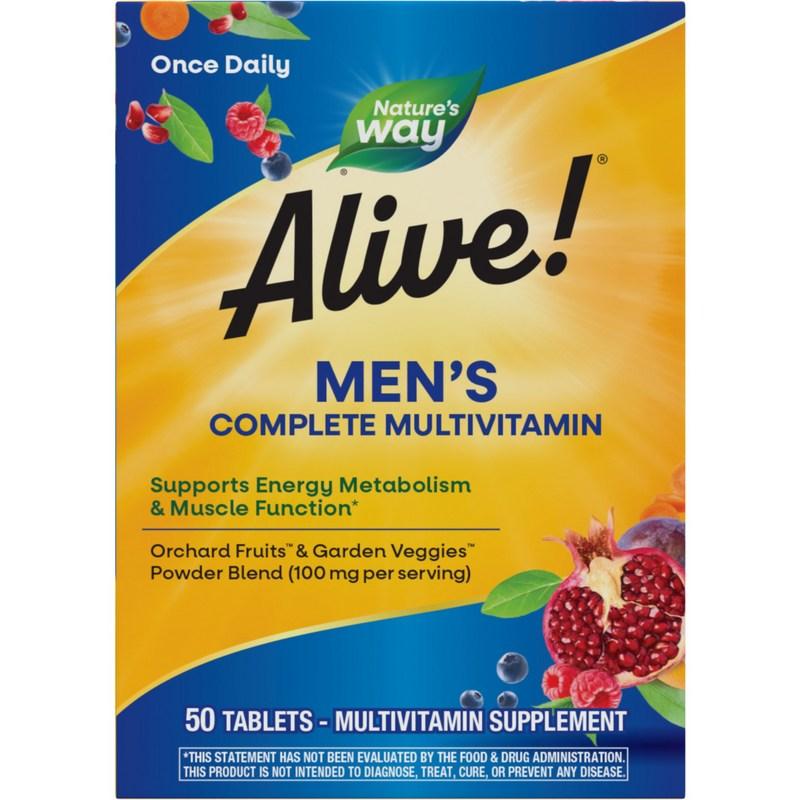 Natures Way Alive Мужской Энергия Комплексный Мультивитамин, 50 таблеток, 1 штука